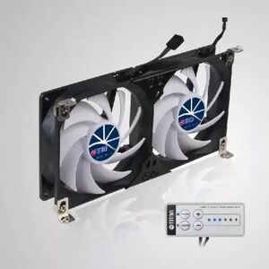 TITAN Motorhome Fridge Fan Twin 12cm IP55 Waterproof TTC-SC20(B) RV Cooling Fan